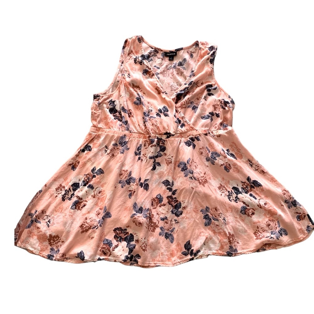 Torrid Pink Floral Tank Top